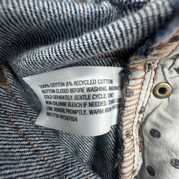 Kate Spade New York Wide Leg Cropped Cuffed Jeans Dark Wash Size 0 - Picture 7 of 10